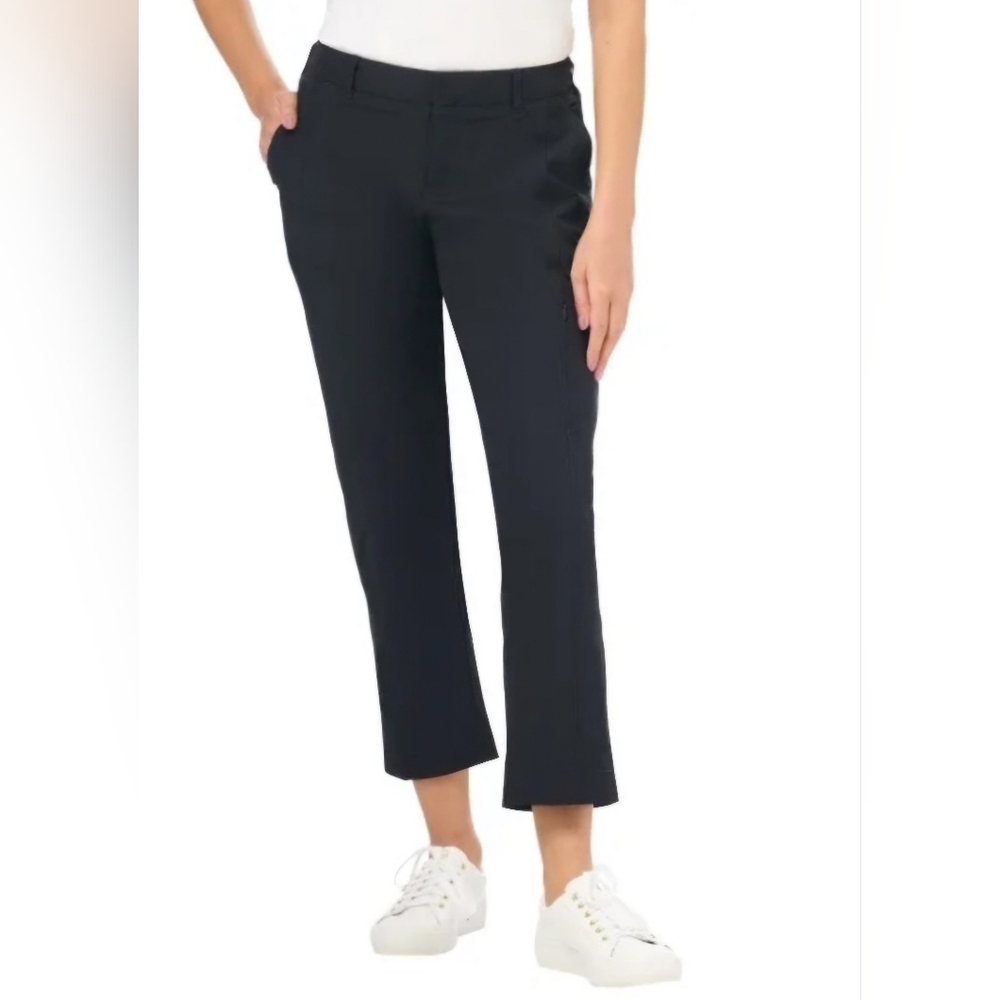 NEW! Kirkland Women's Black Travel Cropped Pants Size 12